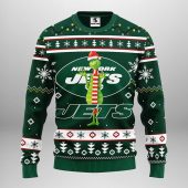New York Jets Funny Grinch Ugly Christmas Sweater - TeeUgly
