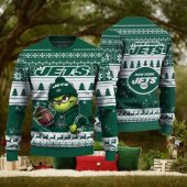 New York Jets Grinch Christmas Cheer Ugly Christmas Sweater