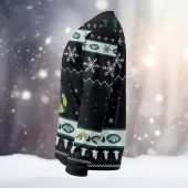 New York Jets Grinch Football Fan Ugly Christmas Sweater Left - TeeUgly