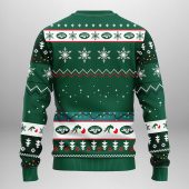 New York Jets Grinch Hand Ugly Christmas Sweater Back - TeeUgly