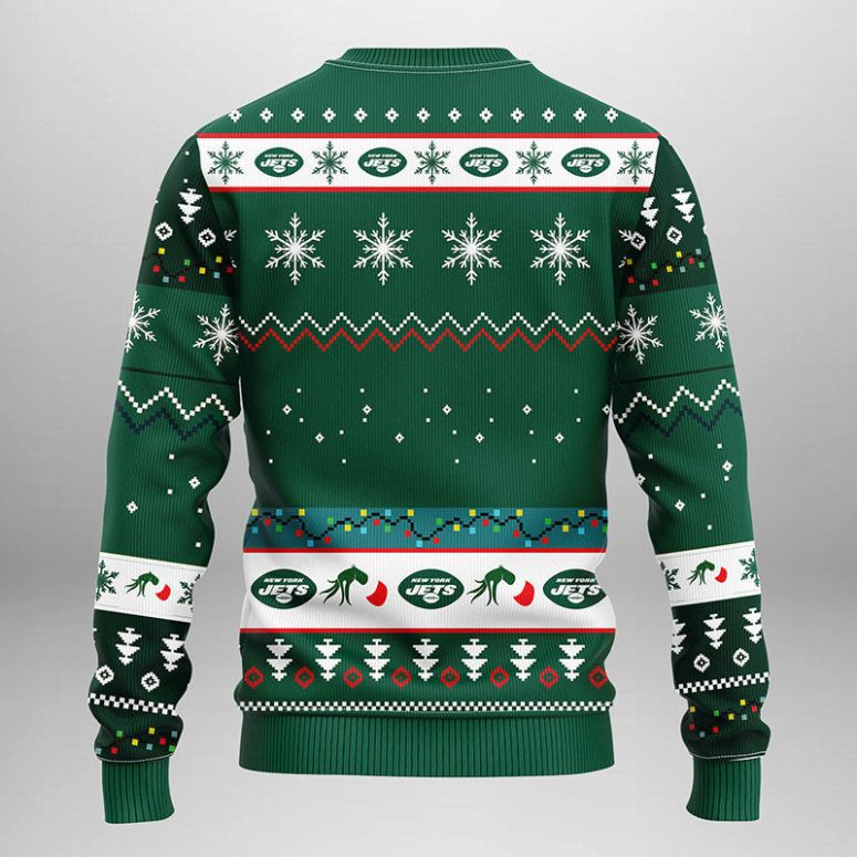 New York Jets Grinch Hand Ugly Christmas Sweater