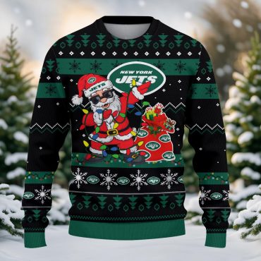 New York Jets Santa Claus Ugly Christmas Sweater