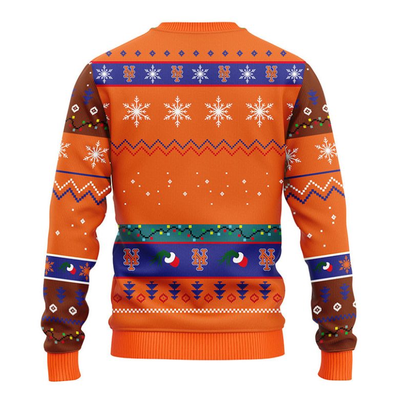 New York Mets 12 Grinch Xmas Day Ugly Christmas Sweater