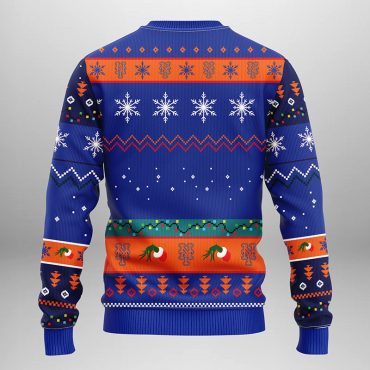 New York Mets Grinch Hand Ugly Christmas Sweater