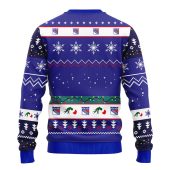 New York Rangers 12 Grinch Xmas Day Ugly Christmas Sweater Back - TeeUgly