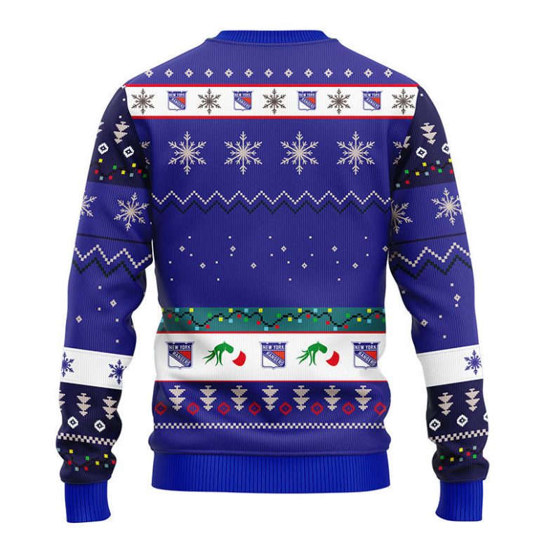 New York Rangers Grinch Hand Ugly Christmas Sweater