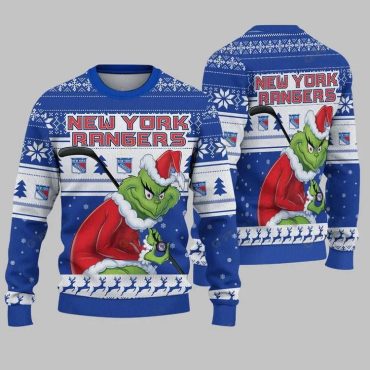 New York Rangers Grinch Stolen Christmas Ugly Sweater