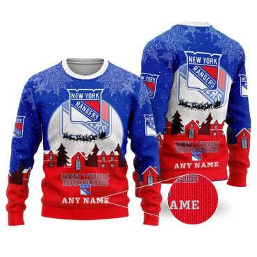 New York Rangers Personalized Name Ugly Christmas Sweater