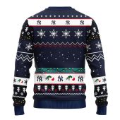New York Yankees 12 Grinch Xmas Day Ugly Christmas Sweater Back - TeeUgly