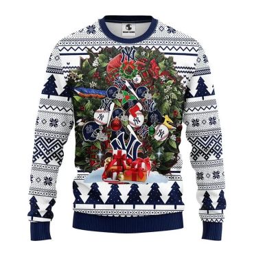 New York Yankees Christmas Tree Baseball Ugly Christmas Sweater