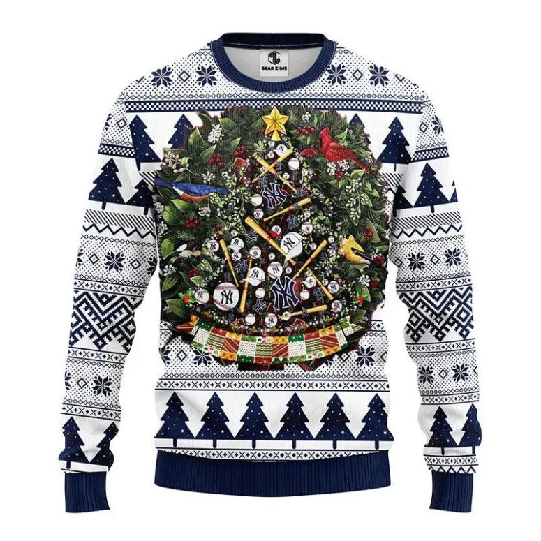 New York Yankees Tree Ball Ugly Christmas Sweater