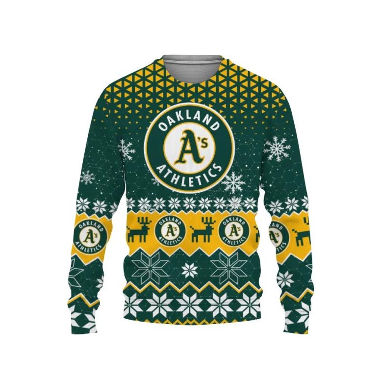 Oakland Athletics Big Logo Ugly Christmas Sweater