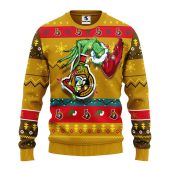 Ottawa Senators Grinch Hand Ugly Christmas Sweater - TeeUgly
