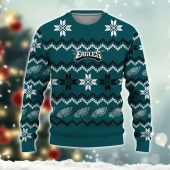 Philadelphia Eagles Classic Snowflake Pattern Ugly Christmas Sweater