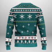 Philadelphia Eagles Funny Grinch Ugly Christmas Sweater Back - TeeUgly