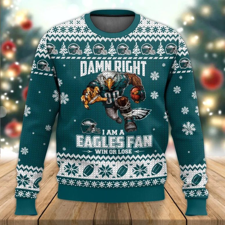 Philadelphia Eagles Grinch Holiday Cheer Ugly Christmas Sweater