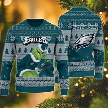 Philadelphia Eagles Grinch Stolen Ugly Christmas Sweater