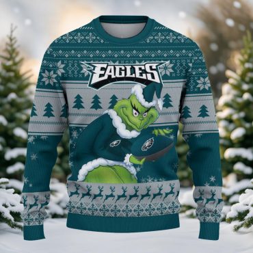 Philadelphia Eagles Grinch Stolen Ugly Christmas Sweater
