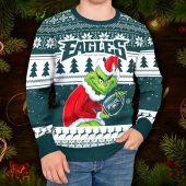 Philadelphia Eagles Grinch Ugly Christmas Sweater Mockup - TeeUgly