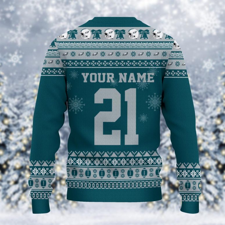 Philadelphia Eagles Mickey Mouse Santa Ugly Christmas Sweater