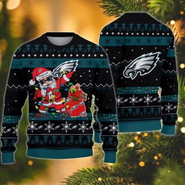 Philadelphia Eagles Santa Claus Ugly Christmas Sweater