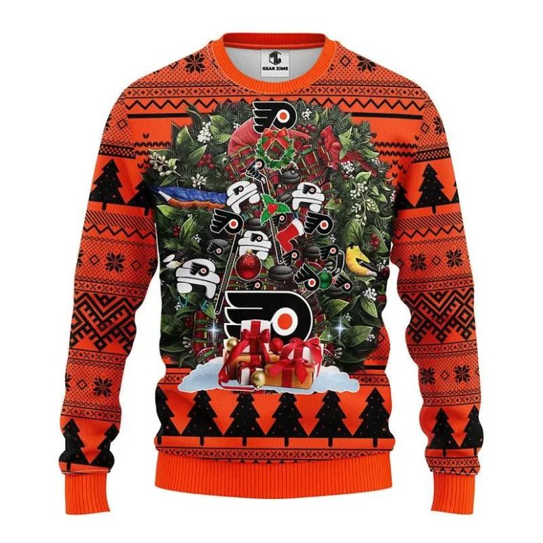Philadelphia Flyers Big Tree Christmas Ugly Sweater