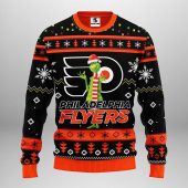 Philadelphia Flyers Funny Grinch Ugly Christmas Sweater - TeeUgly