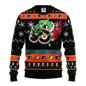 Philadelphia Flyers Grinch Hand Ugly Christmas Sweater - TeeUgly