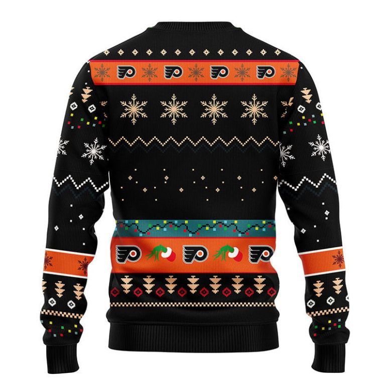 Philadelphia Flyers Grinch Hand Ugly Christmas Sweater