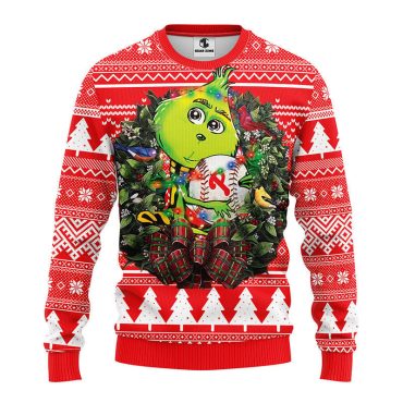 Philadelphia Phillies Grinch Hug Ugly Christmas Sweater