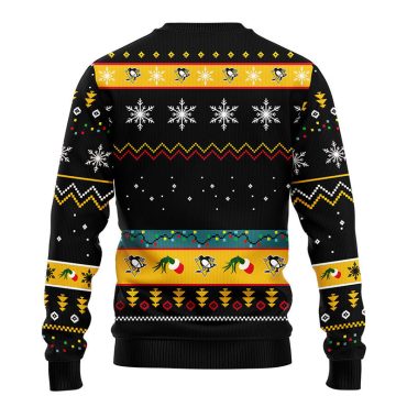 Pittsburgh Penguins 12 Grinch Xmas Day Ugly Christmas Sweater