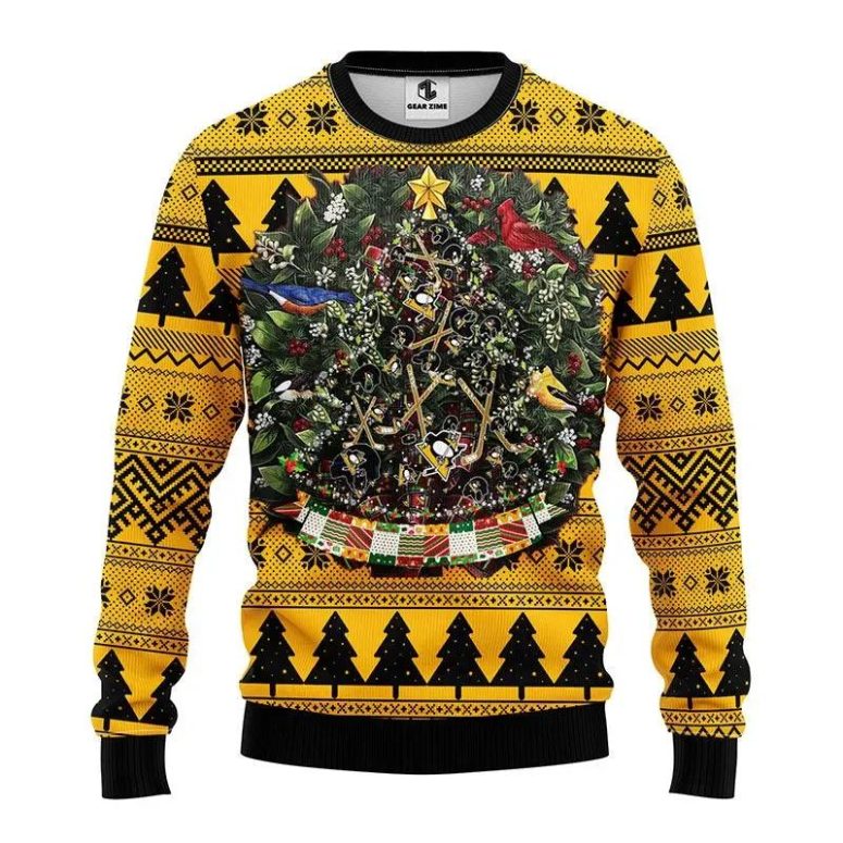 Pittsburgh Penguins Big Tree Christmas Ugly Sweater