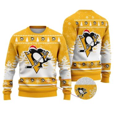 Pittsburgh Penguins Frosty Skate Ugly Christmas Sweater