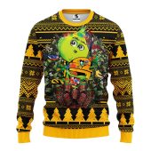 Pittsburgh Penguins Grinch Hug Ugly Christmas Sweater - TeeUgly