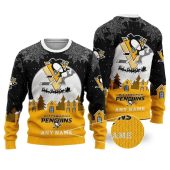 Pittsburgh Penguins Personalized Name Ugly Christmas Sweater