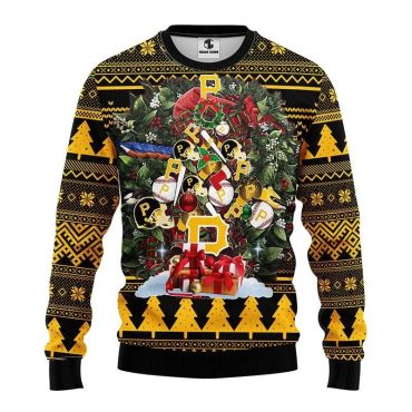 Pittsburgh Pirates Christmas Tree Baseball Ugly Christmas Sweater