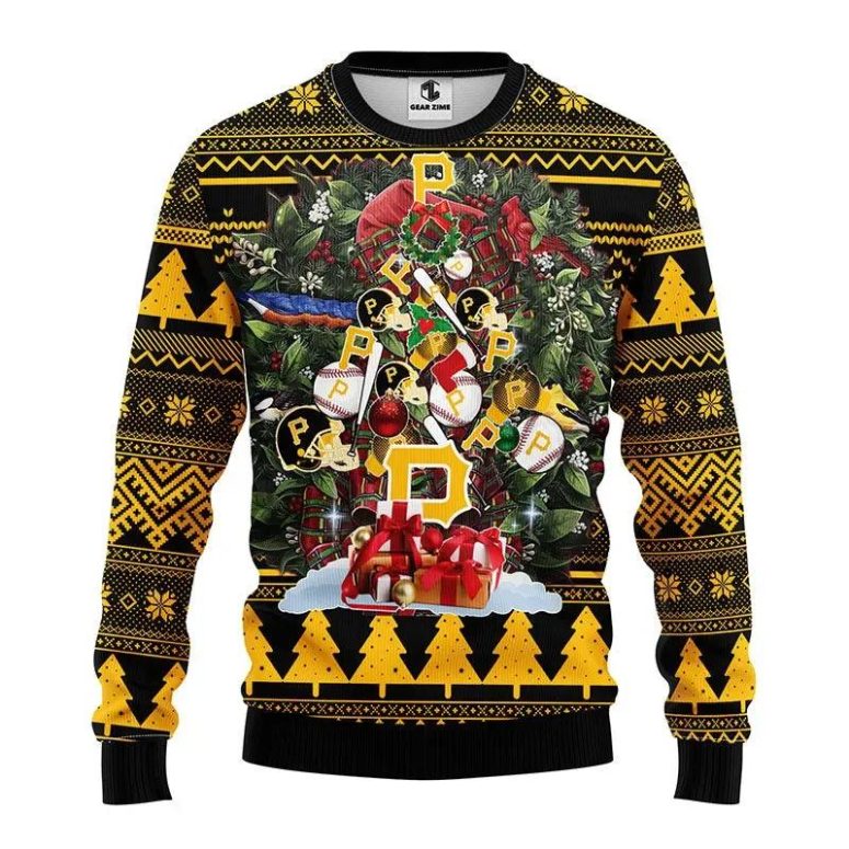 Pittsburgh Pirates Christmas Tree Baseball Ugly Christmas Sweater