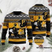 Pittsburgh Pirates Snoopy Holiday Baseball Ugly Christmas Sweater - TeeUgly
