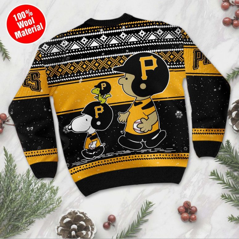 Pittsburgh Pirates Snoopy Holiday Baseball Ugly Christmas Sweater