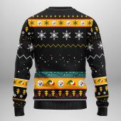 Pittsburgh Steelers Grinch Hand Ugly Christmas Sweater Back - TeeUgly
