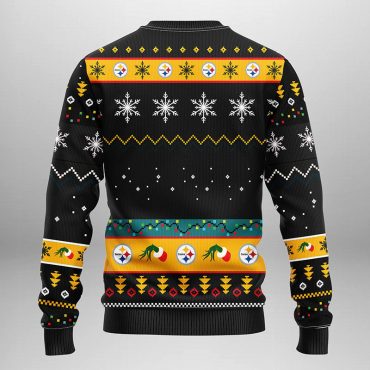Pittsburgh Steelers Grinch Hand Ugly Christmas Sweater