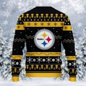 Pittsburgh Steelers Santa Claus Ugly Christmas Sweater Back - TeeUgly