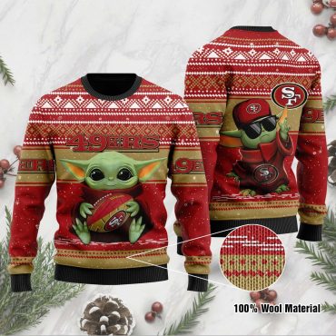 San Francisco 49ers Baby Yoda Christmas Cheer Ugly Christmas Sweater