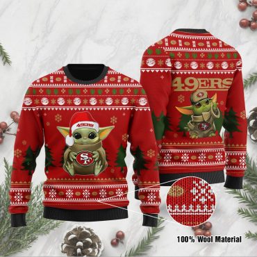 San Francisco 49ers Baby YOda Love Ugly Christmas Sweater