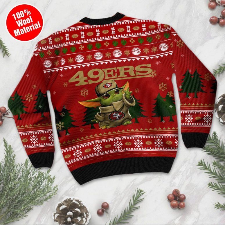 San Francisco 49ers Baby YOda Love Ugly Christmas Sweater