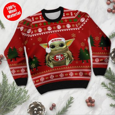 San Francisco 49ers Baby YOda Love Ugly Christmas Sweater
