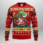 San Francisco 49ers Grinch Hug Ugly Christmas Sweater - TeeUgly