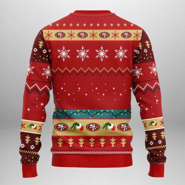 San Francisco 49ers Grinch Hug Ugly Christmas Sweater