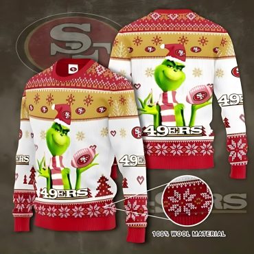 San Francisco 49ers Grinch Santa Snowman Ugly Christmas Sweater