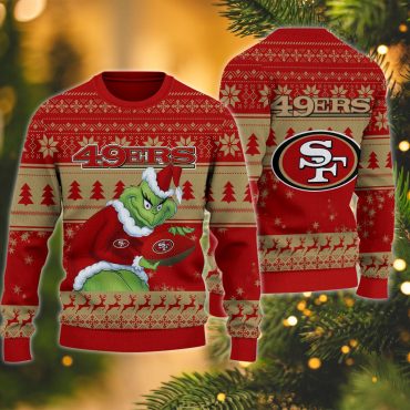 San Francisco 49ers Grinch Stolen Ugly Christmas Sweater